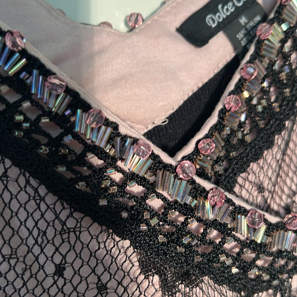 Vintage Dolce Cabo Beautifully Beaded Crop Top - Picture 5 of 10